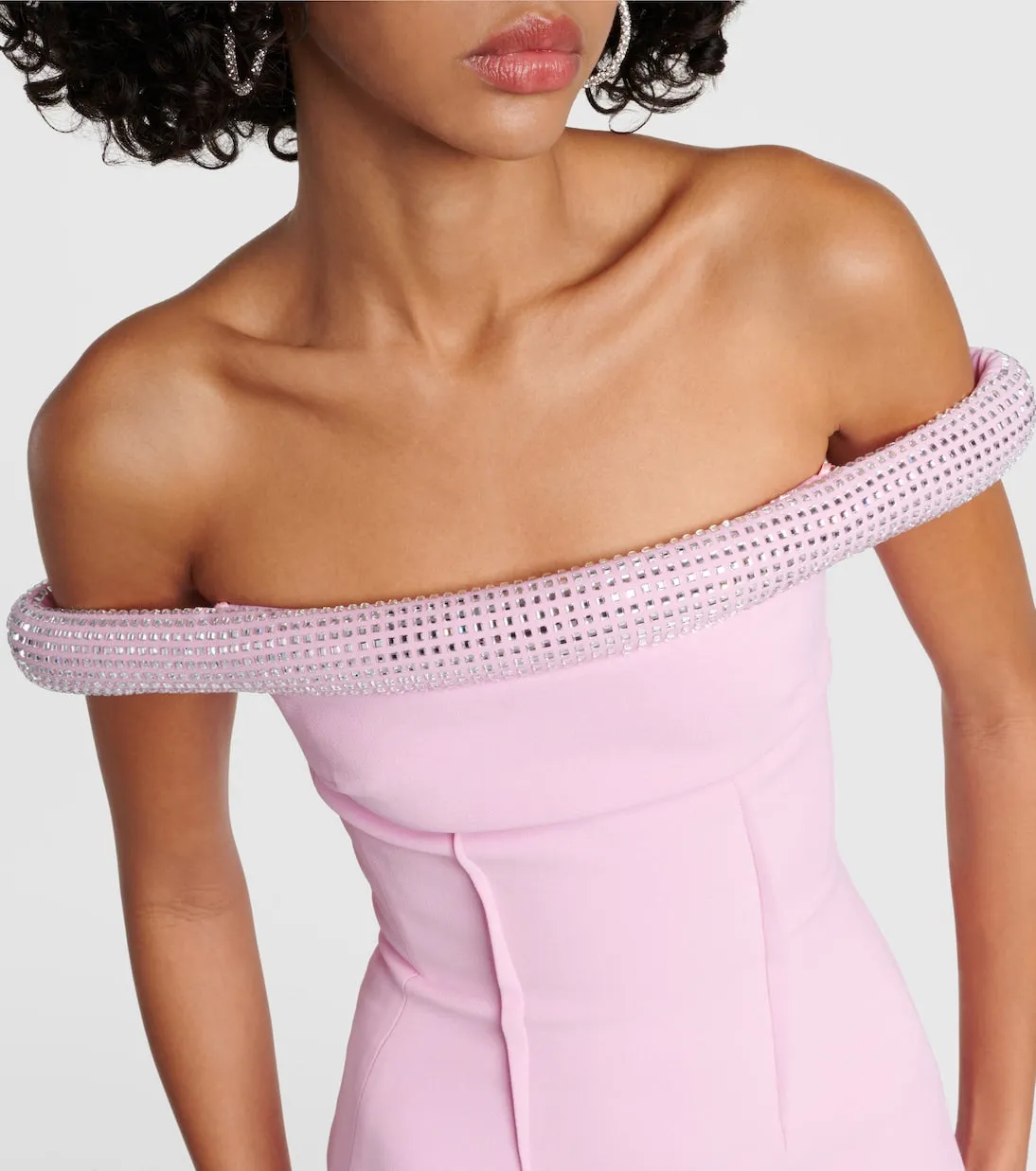David Koma Crystal Cady Midi Dress, Pink