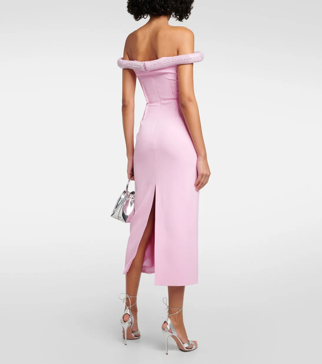 David Koma Crystal Cady Midi Dress, Pink